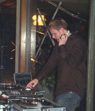 DJ Stace spinning
